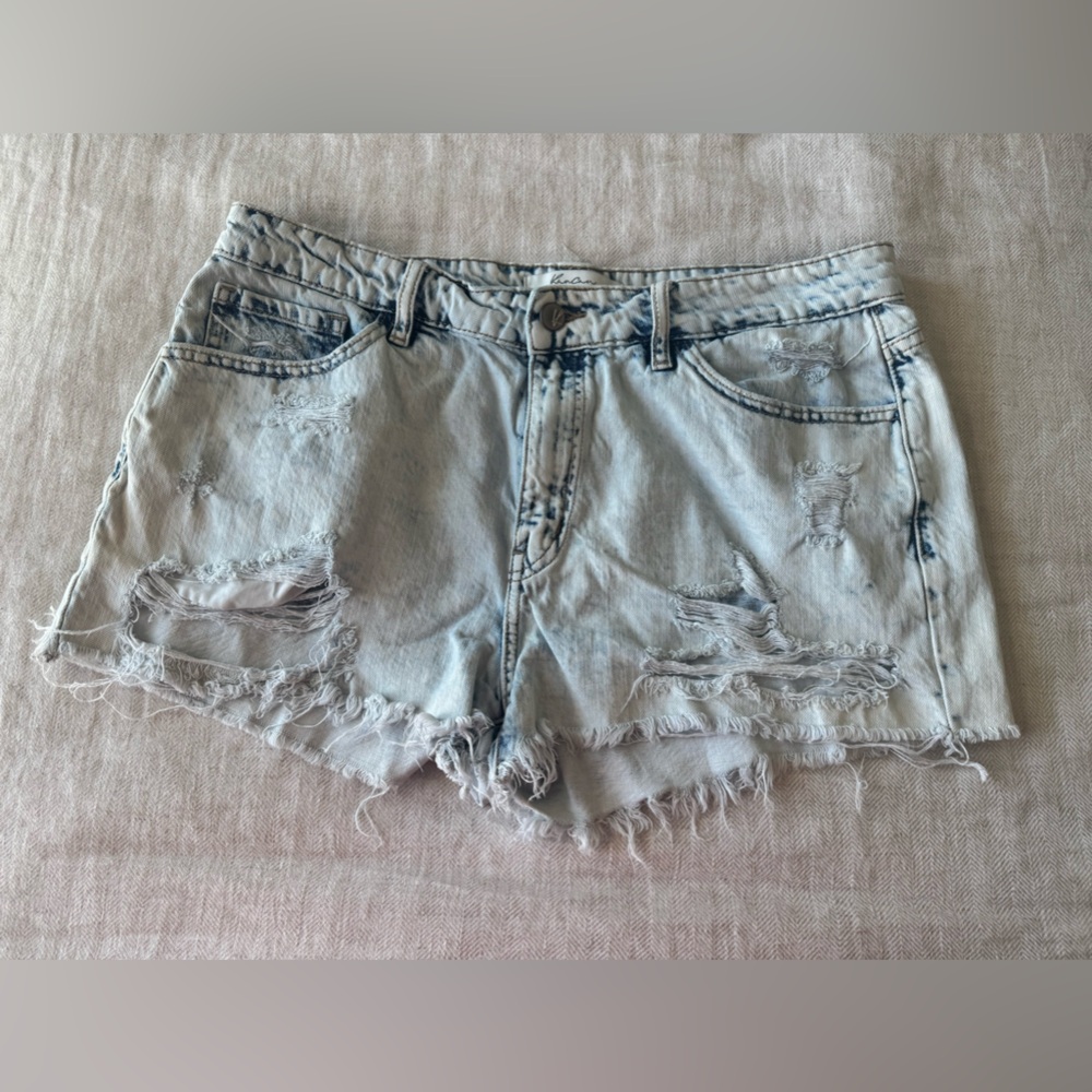 KanCan High Rise Distressed Shorts